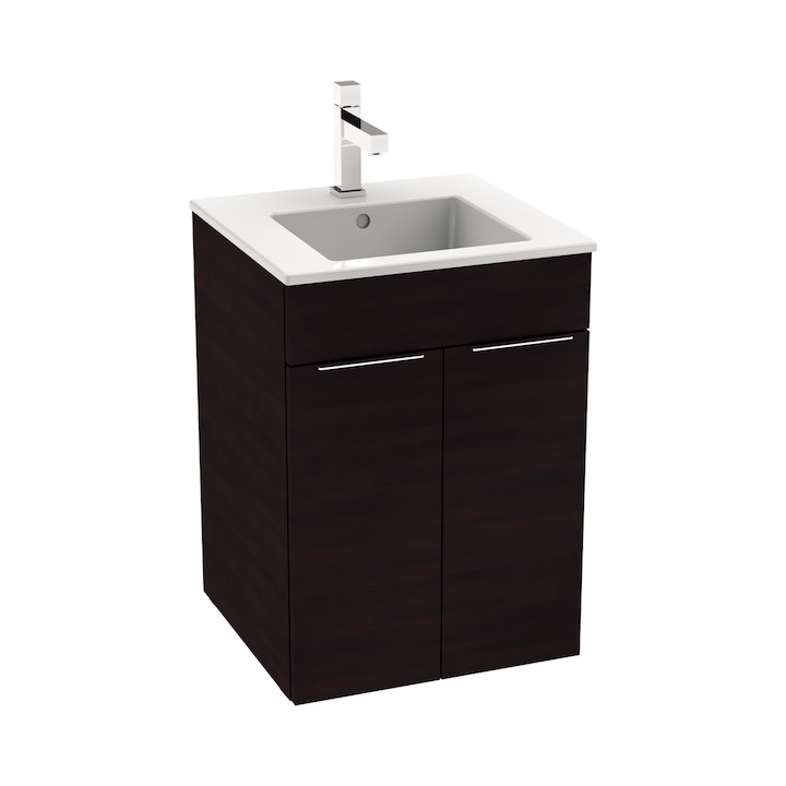 Jika Cube alsószekrény 45x43 cm-es mosdóval, sötét tölgy H4536211763021