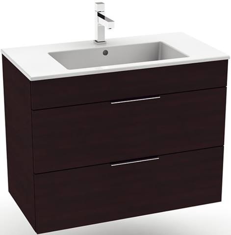 Jika Cube alsószekrény 80x43 cm-es mosdóval, sötét tölgy H4537621763021