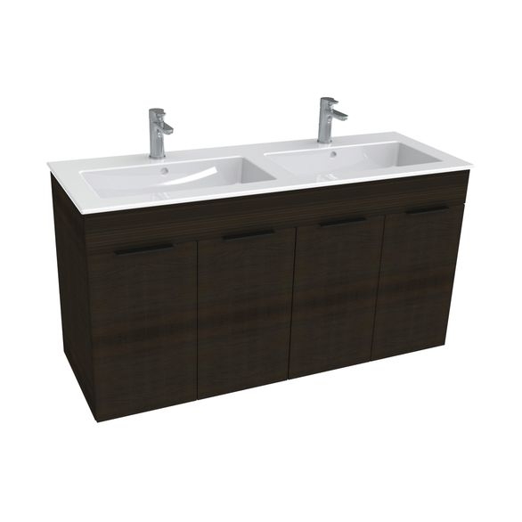 Jika Cube alsószekrény 120x43 cm-es mosdóval, sötét tölgy H4536611763021
