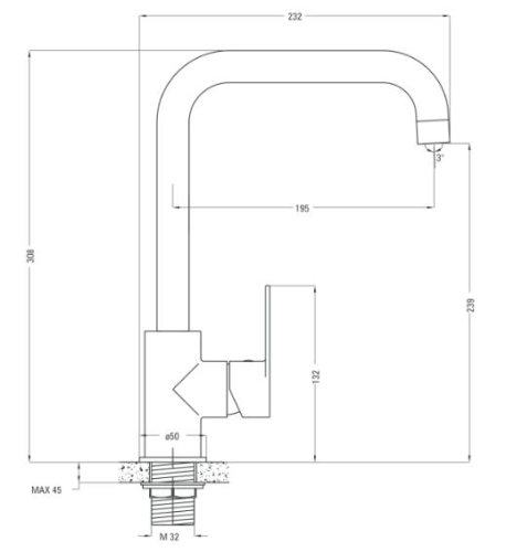 Deante Alpinia mosogató csaptelep BGA 063M