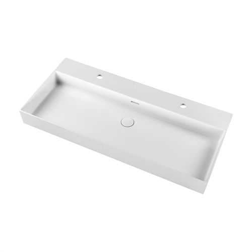 Marmy BELLAGIO SLIM 100x46 cm öntött márvány mosdó két csaplyukkal 80 7991 10 12 10