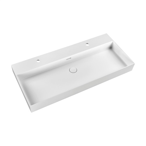 Marmy BELLAGIO SLIM 100x46 cm öntött márvány mosdó két csaplyukkal 80 7991 10 12 10