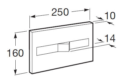 Roca PL2 DUAL kétmennyiséges nyomólap, fényes króm A890096001