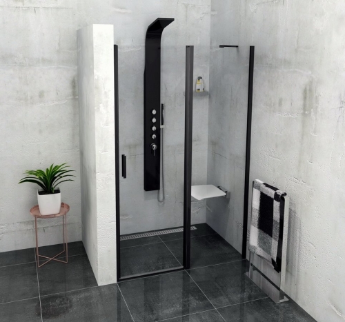 Sapho MESA zuhanypanel, 150x1680mm, fekete (WN853)