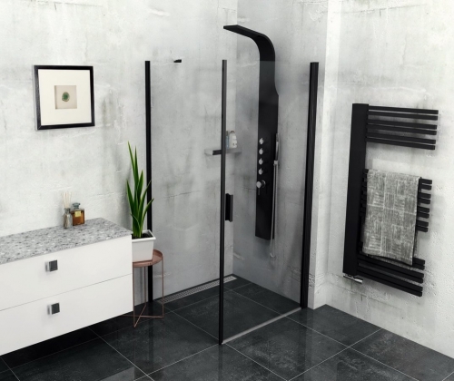Sapho MESA zuhanypanel, 150x1680mm, fekete (WN853)