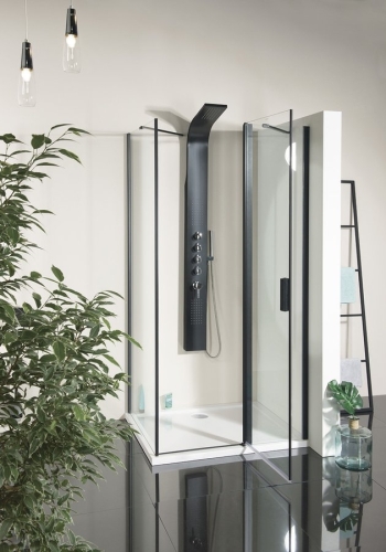Sapho MESA zuhanypanel, 150x1680mm, fekete (WN853)