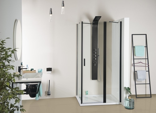 Sapho MESA zuhanypanel, 150x1680mm, fekete (WN853)