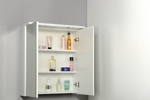 Sapho AQUALINE KAWA 60x70cm tükrösszekrény LED világítással, fehér WGL60