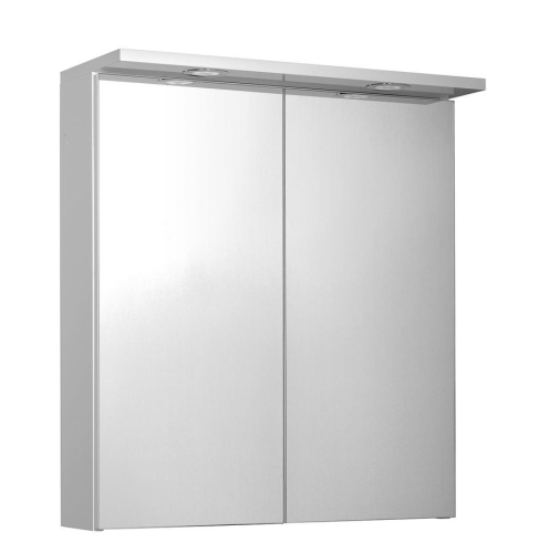 Sapho AQUALINE KAWA 60x70cm tükrösszekrény LED világítással, fehér WGL60