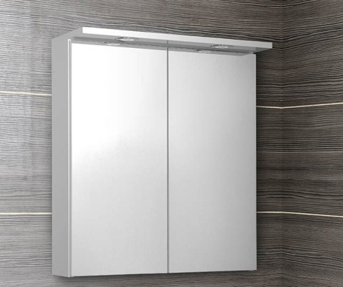 Sapho AQUALINE KAWA 60x70cm tükrösszekrény LED világítással, fehér WGL60