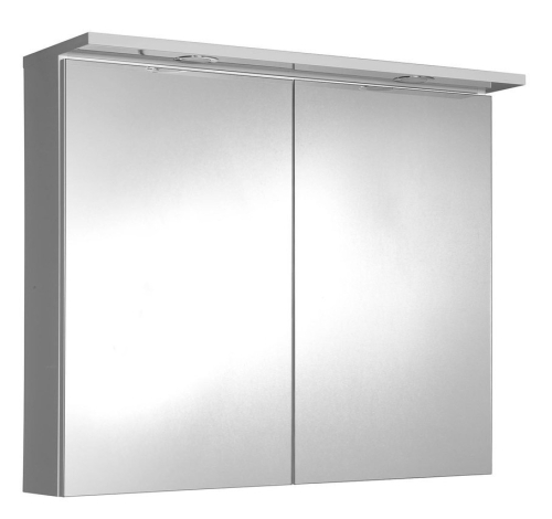 Sapho AQUALINE KAWA 80x70cm tükrösszekrény LED világítással, fehér WGL80
