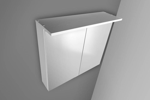 Sapho AQUALINE KAWA 80x70cm tükrösszekrény LED világítással, fehér WGL80