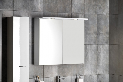 Sapho AQUALINE KAWA 80x70cm tükrösszekrény LED világítással, fehér WGL80