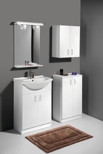 Sapho AQUALINE SIMPLEX ECO felső szekrény, 50x60x24cm, matt fehér SIME530