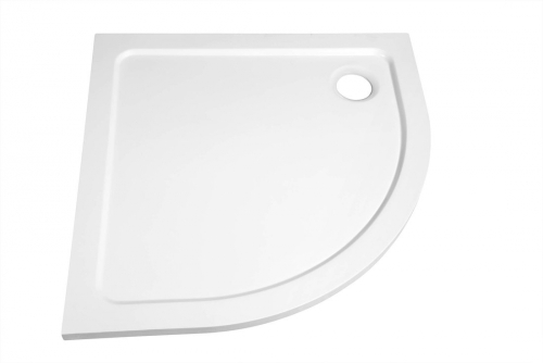 AQUALINE TECMI íves öntöttmárvány zuhanytálca 80x80x3 cm, R55 (PQ558)