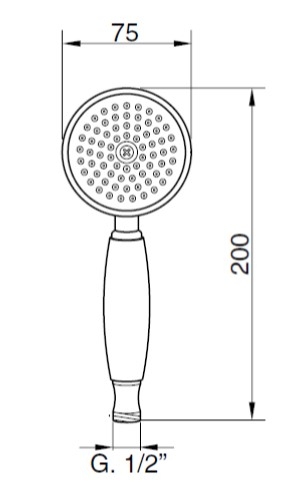 Bugnatese klasszikus stílusú kézizuhany, arany 19465DO