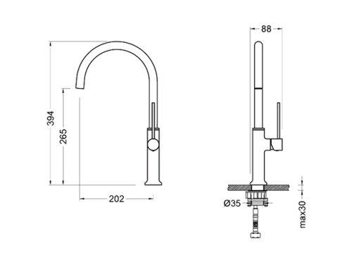 AREZZO Design Hudson mosogatócsaptelep AR-4024