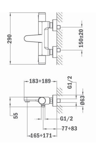 Teka ALAIOR XL Termosztátos kádtöltő csaptelep 22.101.02.00