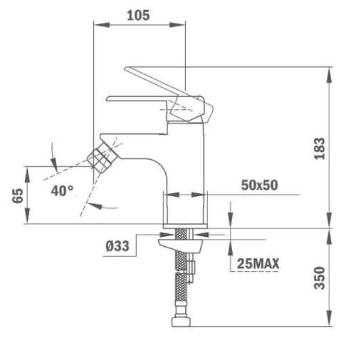 Teka Nexos bide csaptelep 66.626.02.00
