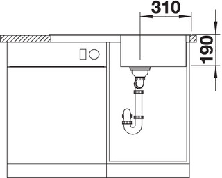 BLANCO SONA 5S Silgranit mosogató szűrőkosárral gyöngyszürke 519677