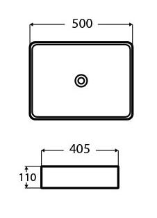 Wellis Lily 50x40 cm pultra építhető mosdó WF00045