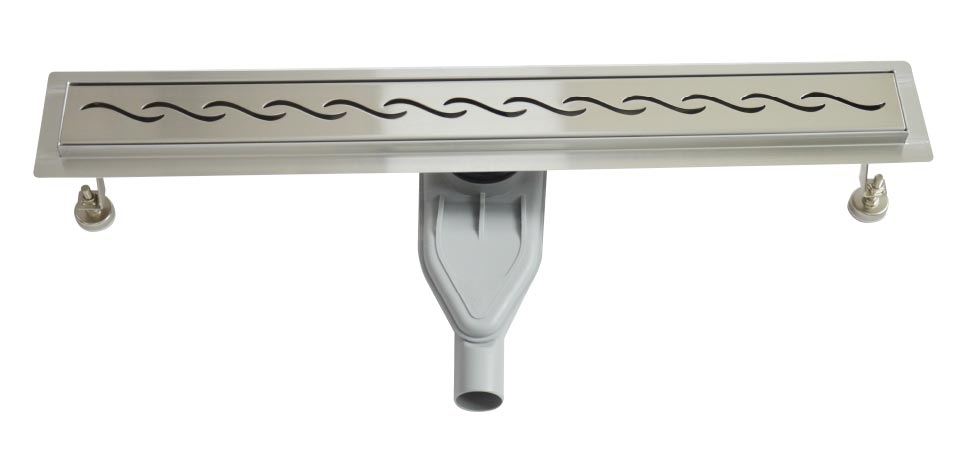 Wellis Wavy W-Drain prémium rozsdamentes acél zuhanyfolyóka szett, 800 mm WE00090