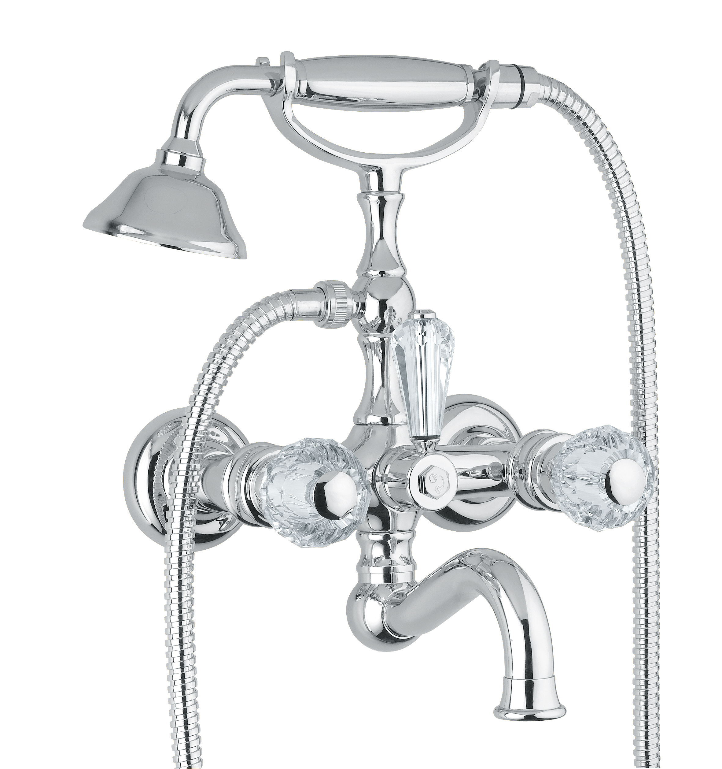 Bugnatese Arcadia kádcsaptelep zuhanyszettel swarovski fogantyúval, bronz 8300KBR