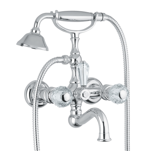 Bugnatese Arcadia kádcsaptelep zuhanyszettel swarovski fogantyúval, arany szín 8300KDO