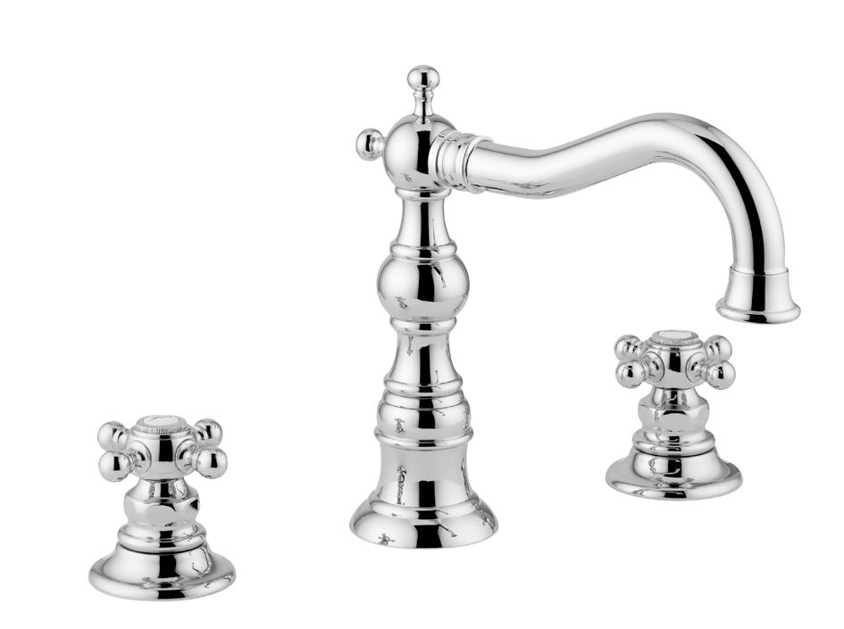 Bugnatese Arcadia álló 3 üléses mosdócsaptelep leeresztővel, bronz 8312BR