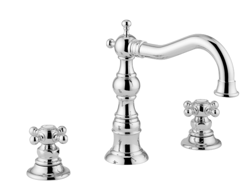 Bugnatese Arcadia álló 3 üléses mosdócsaptelep leeresztővel, bronz 8312BR