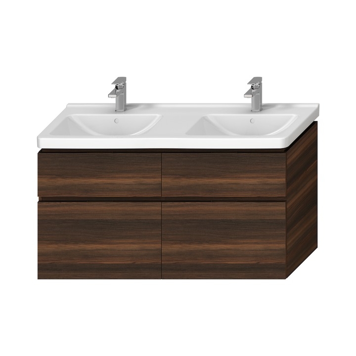 Jika Cubito Pure alsószekrény a 130 cm-es mosdóhoz, sötét fenyő H40J4274024611