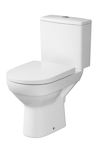 Cersanit City perem nélküli monoblokkos wc, lassú záródású wc ülőkével K35-035