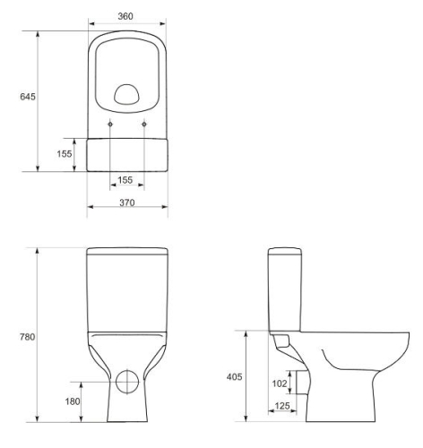 Cersanit Colour 011 monoblokkos wc K103-012