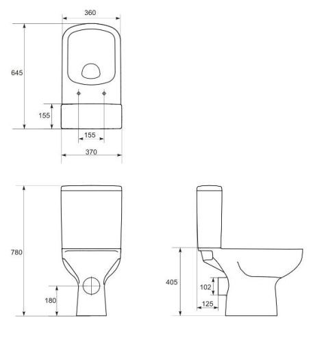 Cersanit Colour 010 monoblokkos wc K103-013