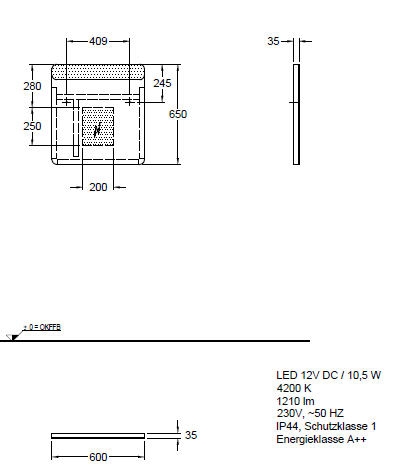 Keramag It! 65x60 cm tükör led világítással 819260 (819260000)