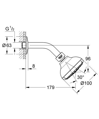 Grohe New Tempesta 100 fejzuhany 27870001