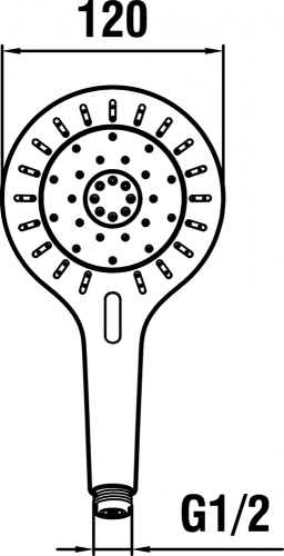 Laufen MyTwin120 kézizuhany 3 funkció, króm H3619820043711