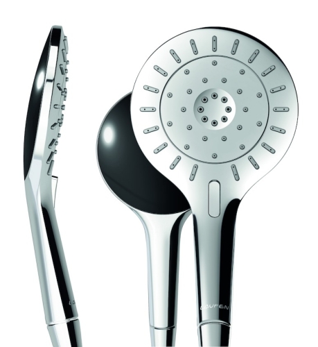 Laufen MyTwin120 kézizuhany 3 funkció, króm/fekete hátlap H3619820743711