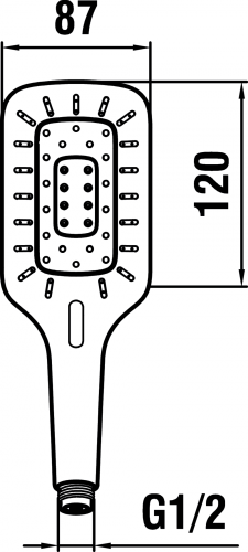 Laufen MyCity120 kézizuhany 3 funkció, króm/jég fehér hátlap H3619830843711
