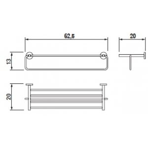 Jika Basic törölköző tartó polc H3813A60040001