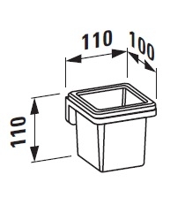 Laufen LB3 pohártartó H3846810040001