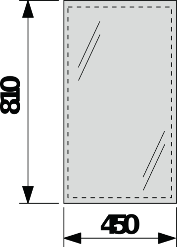 Jika Clear tükör 45x81 cm H4557011731441