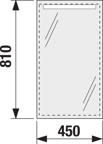 Jika Clear tükör led világítással 45x81 cm H4557051731441