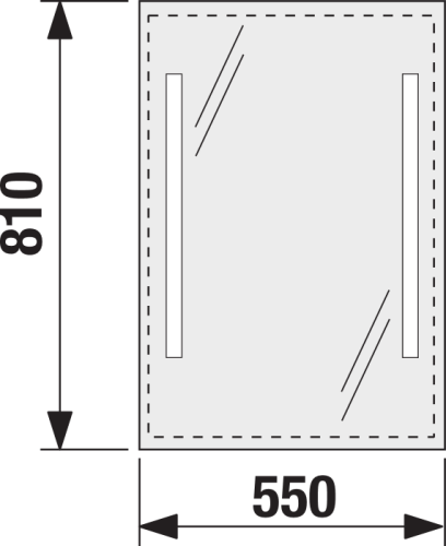 Jika Clear tükör led világítással 55x81 cm H4557151731441