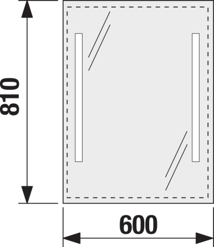 Jika Clear tükör led világítással 60x81 cm H4557251731441