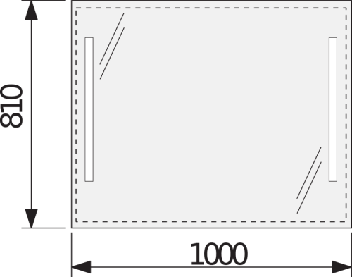 Jika Clear tükör led világítással 100x81 cm H4557651731441