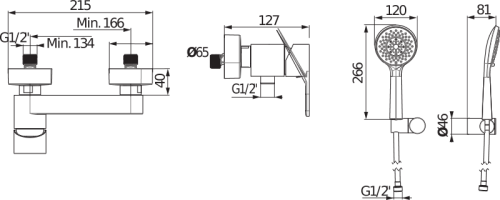 Jika Mio-N zuhany csaptelep zuhanyszettel H3311V70041311