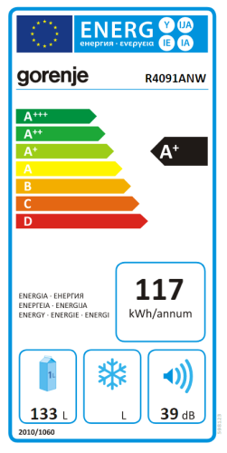 Gorenje R4091ANW Egyajtós hűtőszekrény