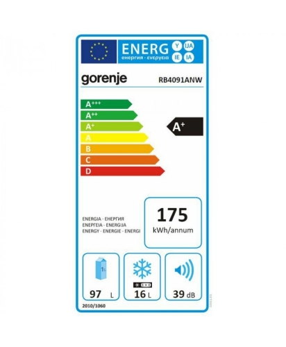 Gorenje RB4091ANW Egyajtós hűtőszekrény