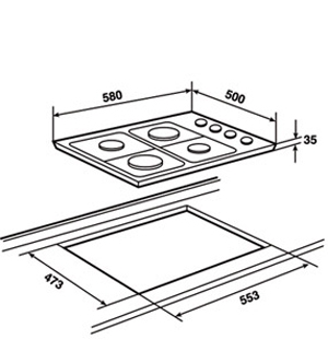 Teka HLX 60 4G AI AL gázfőzőlap 40229114